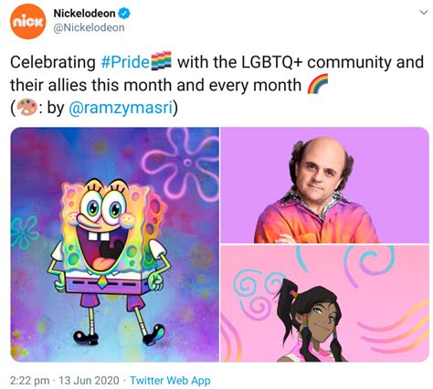 nickelodeon spongebob gay tweet